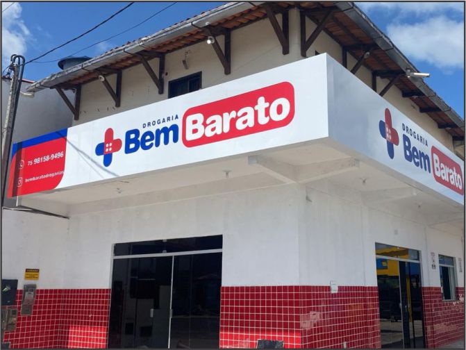 Fachada em ACM - Drogaria Bem Barato
